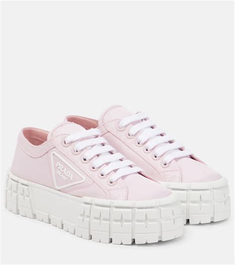 pink and white prada sneakers|prada gabardine sneakers pink.